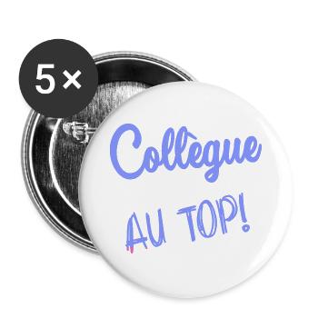 COLLEAGUE. START. RETIREMENT. EMPLOYMENT. HUMOR - Buttons large 2.2''/56 mm (5-pack) - white - Front