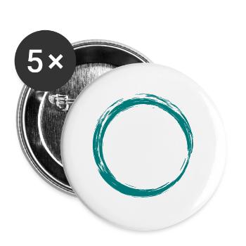 Kreis Symbol Design Bürste Anpassbar - Buttons groß 56 mm (5er Pack) - Weiß - Vorne