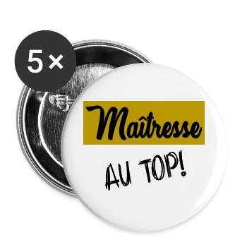 GELIEBTE - Buttons groß 56 mm (5er Pack) - Weiß - Vorne