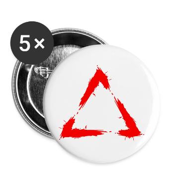 Symbol Dreieck Bürste Design Neu Rot - Buttons groß 56 mm (5er Pack) - Weiß - Vorne