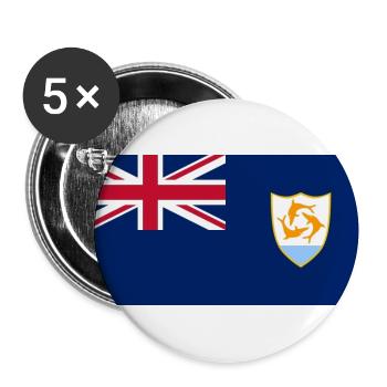 Anguilla - Buttons groß 56 mm (5er Pack) - Weiß - Vorne