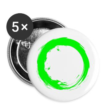 Kreis Design Vektor Neue Variante Rund Grün Neu - Buttons groß 56 mm (5er Pack) - Weiß - Vorne