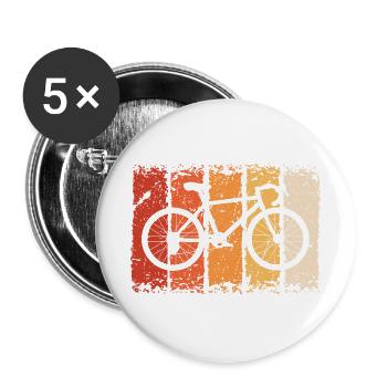 Fahrrad - Buttons groß 56 mm (5er Pack) - Weiß - Vorne