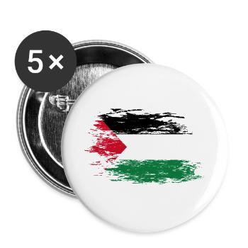 Palästina Flagge used - Buttons groß 56 mm (5er Pack) - Weiß - Vorne