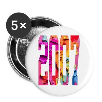BUNT 19TH BIRTHDAY 2007 - Buttons large 2.2''/56 mm (5-pack) - white - Front