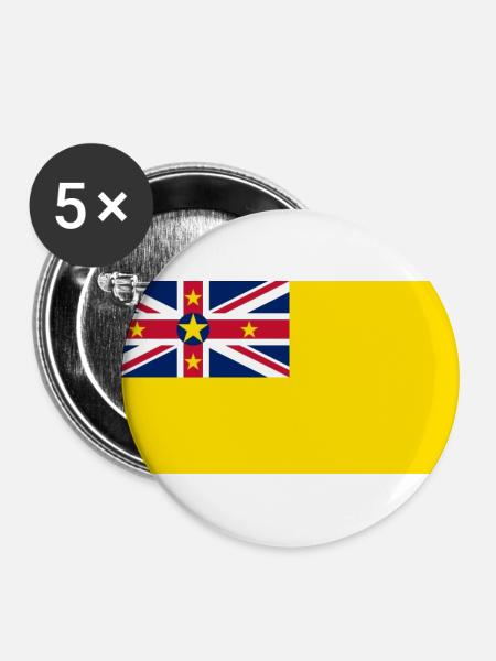 Niue - Buttons groß 56 mm (5er Pack) - Weiß
