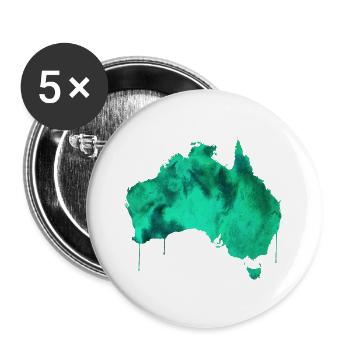 Australien - Buttons groß 56 mm (5er Pack) - Weiß - Vorne