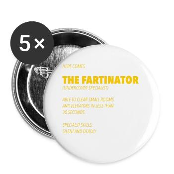 Fart - Buttons large 2.2''/56 mm (5-pack) - white - Front