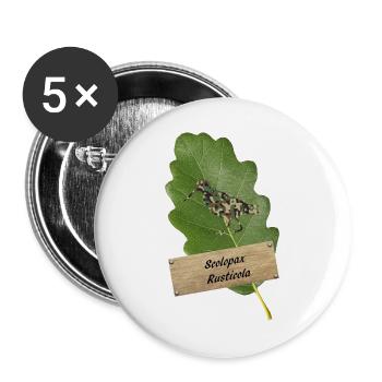 OBV - Scolopax Rusticola # 4 Camo Becasse - Buttons groß 56 mm (5er Pack) - Weiß - Vorne