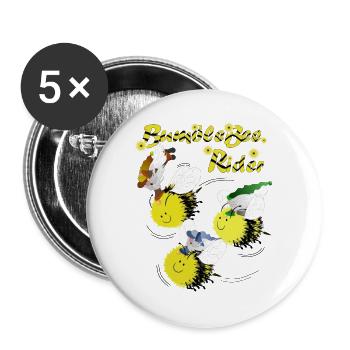 Hummel Reiter - Buttons groß 56 mm (5er Pack) - Weiß - Vorne