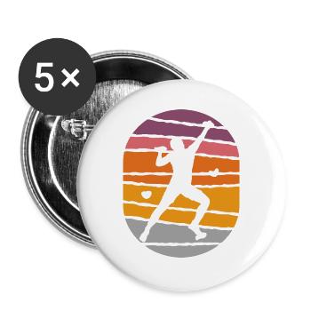 Bergsteiger Boulder Klettern Bouldern - Buttons groß 56 mm (5er Pack) - Weiß - Vorne