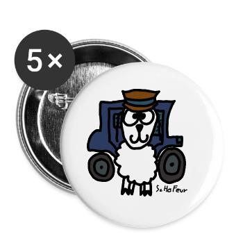 ScHoFeur - Buttons groß 56 mm (5er Pack) - Weiß - Vorne