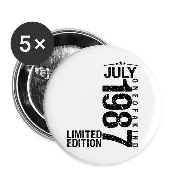 NDMO227Jubiläum 1987 Juli 1987 Juli 1987 - Buttons groß 56 mm (5er Pack) - Weiß - Vorne