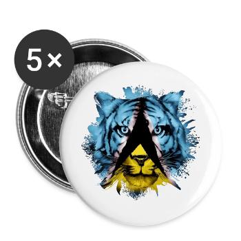 St. Lucia - Buttons groß 56 mm (5er Pack) - Weiß - Vorne