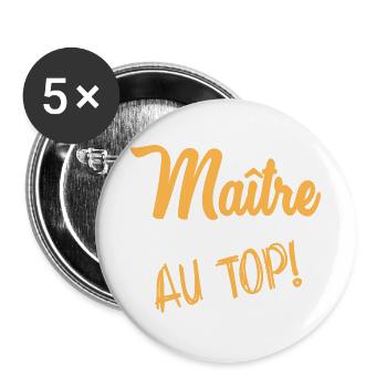 THANK YOU. MASTER. - Buttons large 2.2''/56 mm (5-pack) - white - Front
