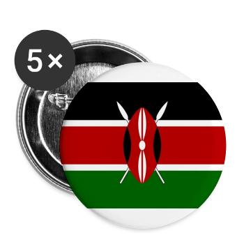 Kenia - Buttons groß 56 mm (5er Pack) - Weiß - Vorne
