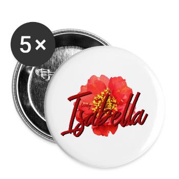 Isabella - Buttons groß 56 mm (5er Pack) - Weiß - Vorne