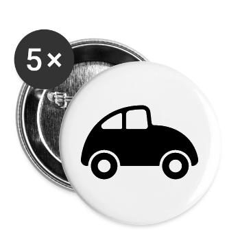 Car - Buttons large 2.2''/56 mm (5-pack) - white - Front