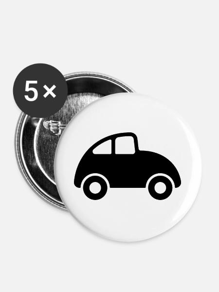 Auto - Buttons groß 56 mm (5er Pack) - Weiß