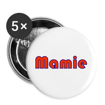 MAMA. MUTTERTAG. SCHÖNEN MUTTERTAG. ICH LIEBE DICH - Buttons groß 56 mm (5er Pack) - Weiß - Vorne