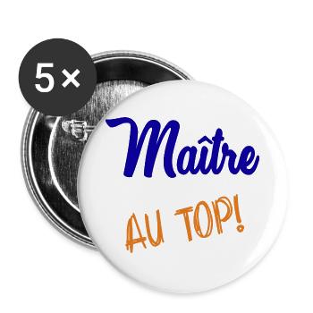 MASTER - Buttons large 2.2''/56 mm (5-pack) - white - Front