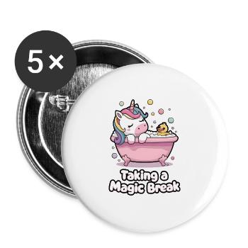 Taking A Magic Break - Buttons large 2.2''/56 mm (5-pack) - white - Front