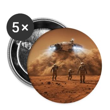Wild Wild Space - Buttons groß 56 mm (5er Pack) - Weiß - Vorne