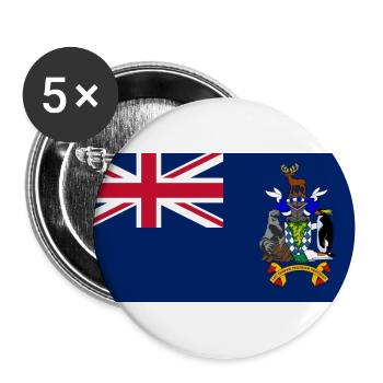 Georgien - Buttons groß 56 mm (5er Pack) - Weiß - Vorne