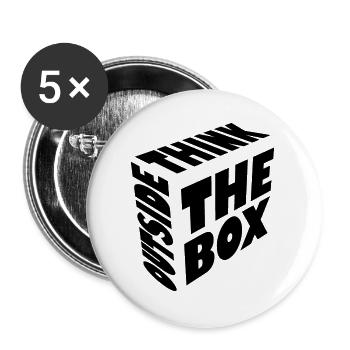 Die Kunst des Andersdenkens - Buttons groß 56 mm (5er Pack) - Weiß - Vorne
