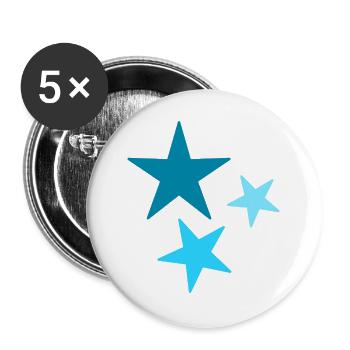STERN. STERN. STERNE. FEST. JAHRESTAG. WEIHNACHTEN - Buttons groß 56 mm (5er Pack) - Weiß - Vorne