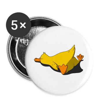 Schlafendes Küken - Buttons groß 56 mm (5er Pack) - Weiß - Vorne