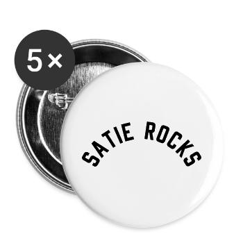 Erik Satie T-shirt funny saying - Buttons large 2.2''/56 mm (5-pack) - white - Front