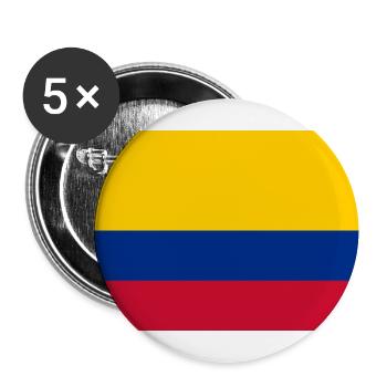 Kolumbien - Buttons groß 56 mm (5er Pack) - Weiß - Vorne
