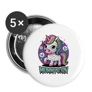 Momiemaïs - Lot de 5 grands badges (56 mm) - blanc - Devant