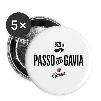 Gavia Pass - Buttons groß 56 mm (5er Pack) - Weiß - Vorne