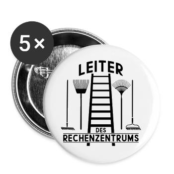 LEITER DES RECHENZENTRUMS - Buttons groß 56 mm (5er Pack) - Weiß - Vorne