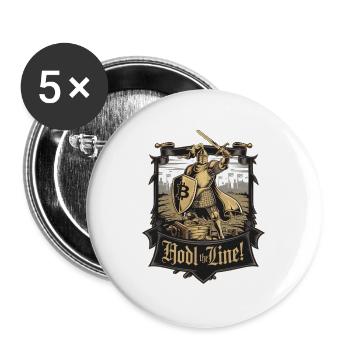 Hodl The Line! - Buttons large 2.2''/56 mm (5-pack) - white - Front