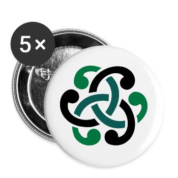 Keltischer Knoten vector - Buttons groß 56 mm (5er Pack) - Weiß - Vorne