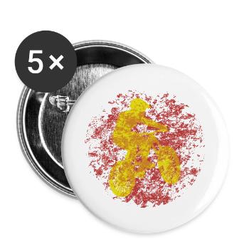 Mountain bike - Buttons large 2.2''/56 mm (5-pack) - white - Front