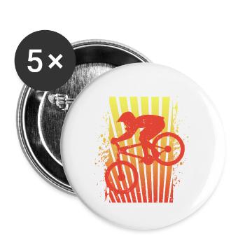 Mountain bike - Buttons large 2.2''/56 mm (5-pack) - white - Front