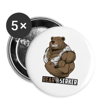 Bearserker - Buttons large 2.2''/56 mm (5-pack) - white - Front