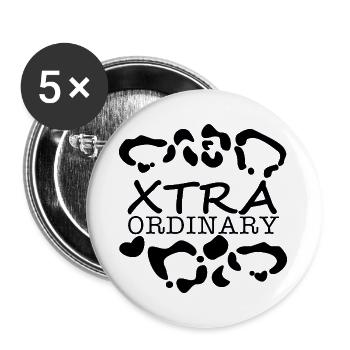 XTRA ORDINARY Abstract - Buttons large 2.2''/56 mm (5-pack) - white - Front