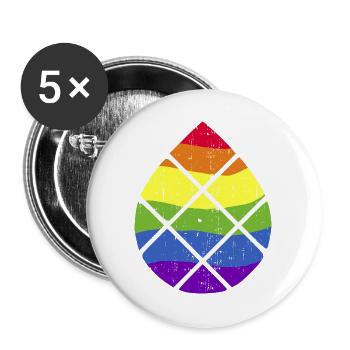 Augsburg Pine Nut LGBT LGBTQPlus - Buttons large 2.2''/56 mm (5-pack) - white - Front