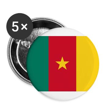 Kamerun - Buttons groß 56 mm (5er Pack) - Weiß - Vorne