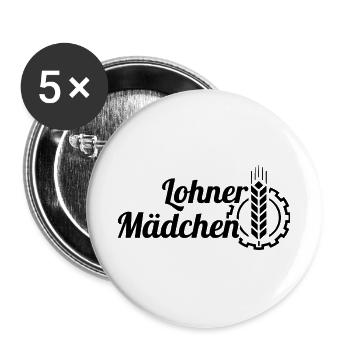 Lohner Mädchen - Buttons groß 56 mm (5er Pack) - Weiß - Vorne