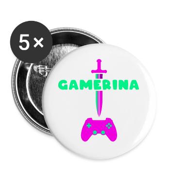 Gamerina #2 Neon Schwert Controller - Buttons groß 56 mm (5er Pack) - Weiß - Vorne