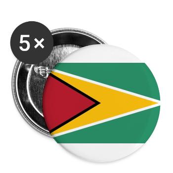 Guyana - Buttons groß 56 mm (5er Pack) - Weiß - Vorne
