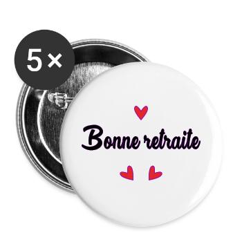RETIREMENT. RETIREMENT. RETIRED. RETIREMENT - Buttons large 2.2''/56 mm (5-pack) - white - Front