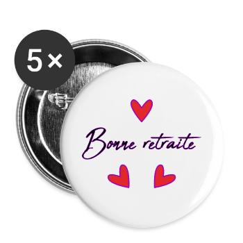 RETIREMENT. RETIREMENT. RETIRED. RETIREMENT - Buttons large 2.2''/56 mm (5-pack) - white - Front