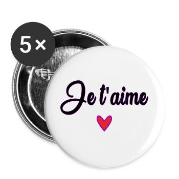 MUTTERTAG. SCHÖNEN MUTTERTAG. MAMA - Buttons groß 56 mm (5er Pack) - Weiß - Vorne